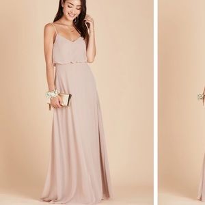 Birdy Grey Gwennie Chiffon Taupe Bridesmaids Dress